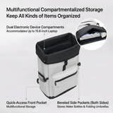 Urban Commuter Multi-Functional Backpack – Fits 15.6” Laptop, Lightweight PU Material